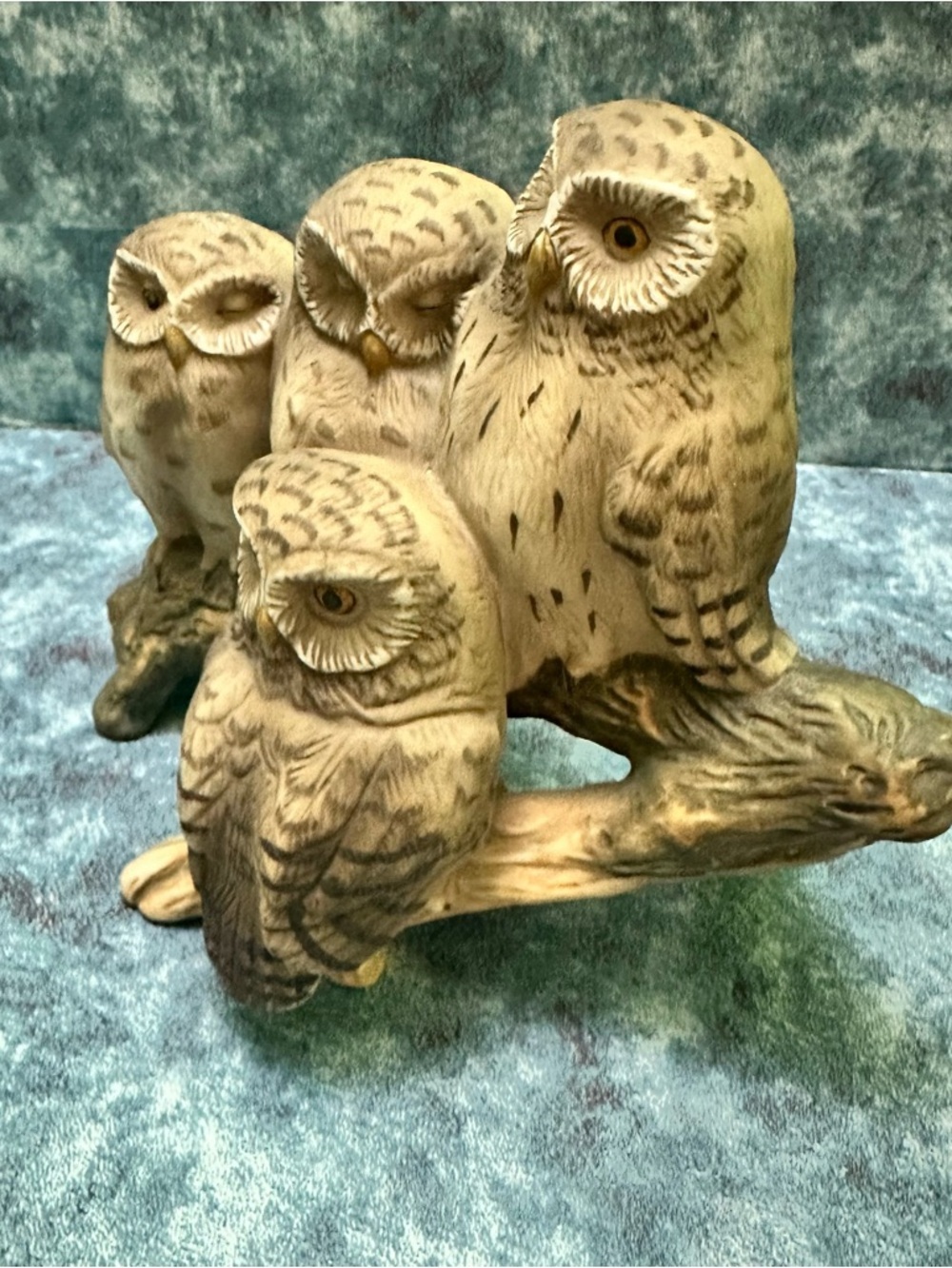Enesco Hand-Painted Cream Owl Sculpture Set - - Picture 4 of 10
